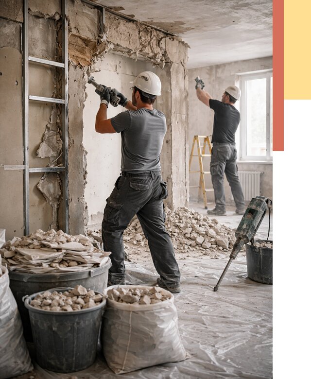 Демонтажные работы в Кушве от 2772 руб. — услуги и цена под ключ | ОТДЕЛОЧНИК-Кшв