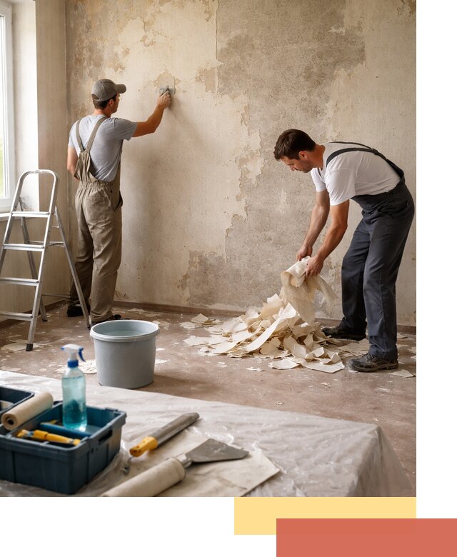 Снятие старых обоев в Кушве быстро и качественно