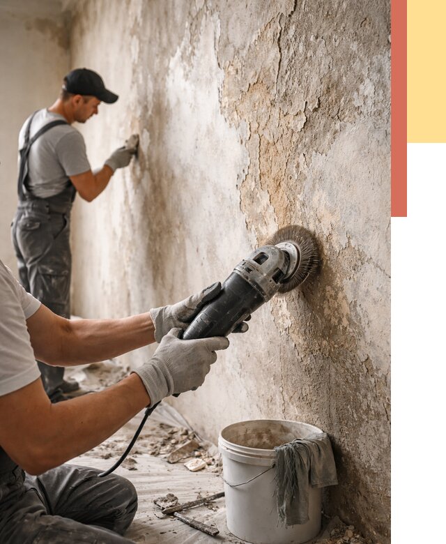 Снятие и удаление краски со стен в Кушве от 2156 руб. — ОТДЕЛОЧНИК-Кшв