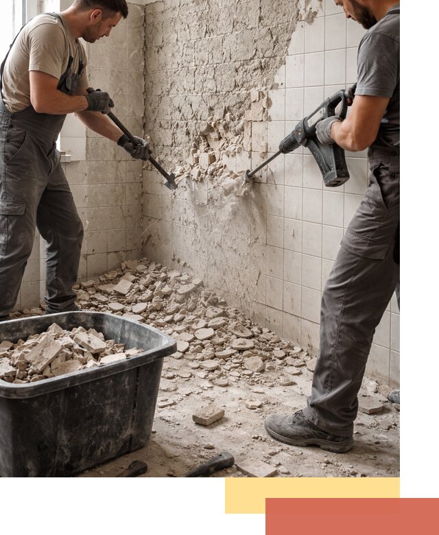 Демонтаж плитки со стен в Кушве быстро и аккуратно