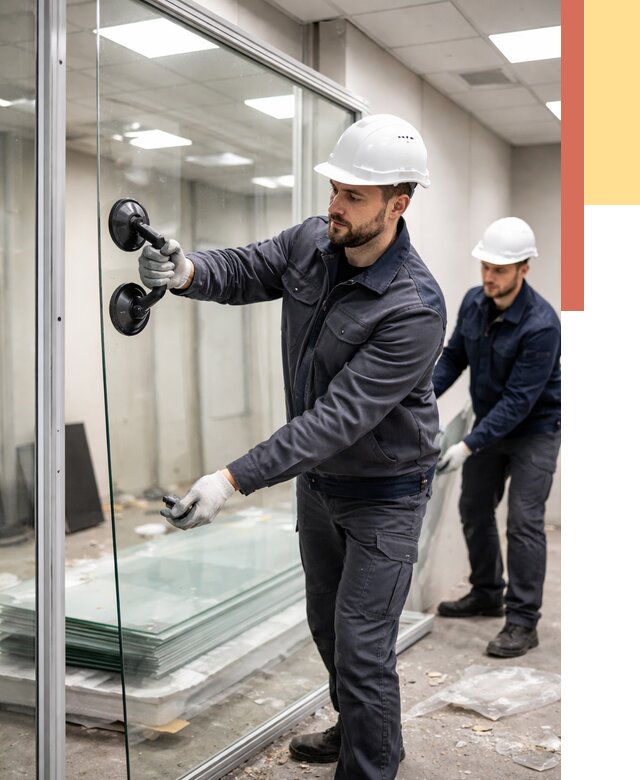 Демонтаж стеклянных перегородок в Кушве от 3285 руб. — быстро и недорого | ОТДЕЛОЧНИК-Кшв