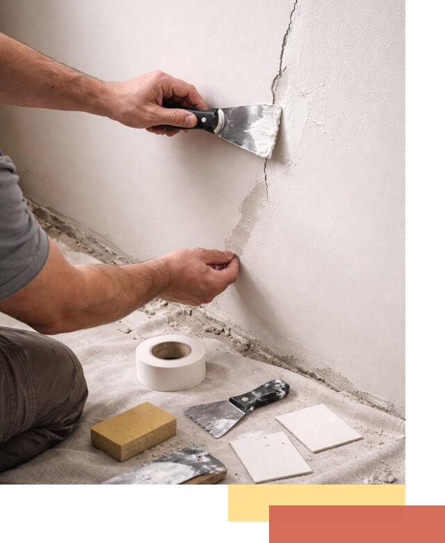 Заделка трещин и сколов в стенах и потолках в Кушве
