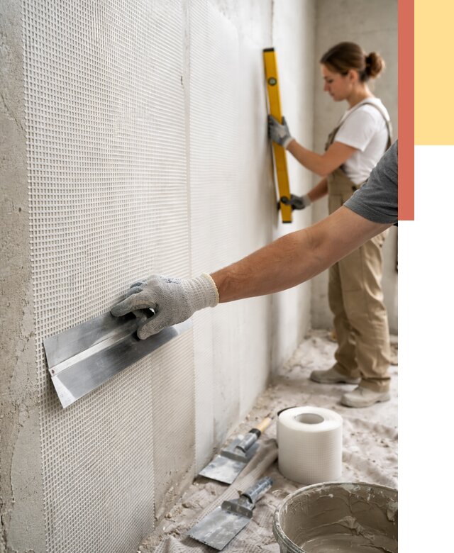 Армирование стен стеклосеткой в Кушве от 3285 руб. под ключ | ОТДЕЛОЧНИК-Кшв