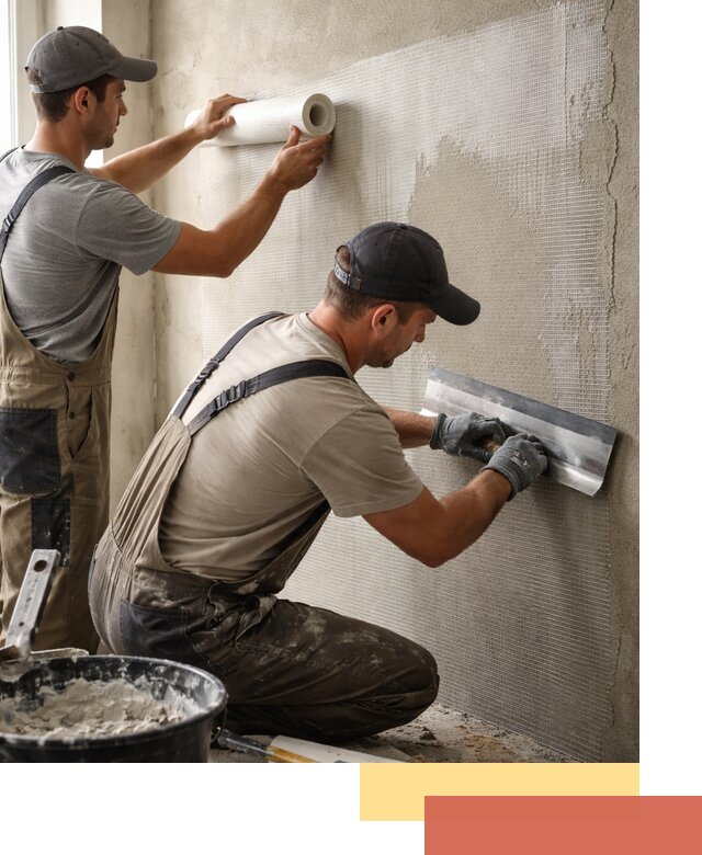 Армирование стен стеклосеткой в Кушве для прочной отделки