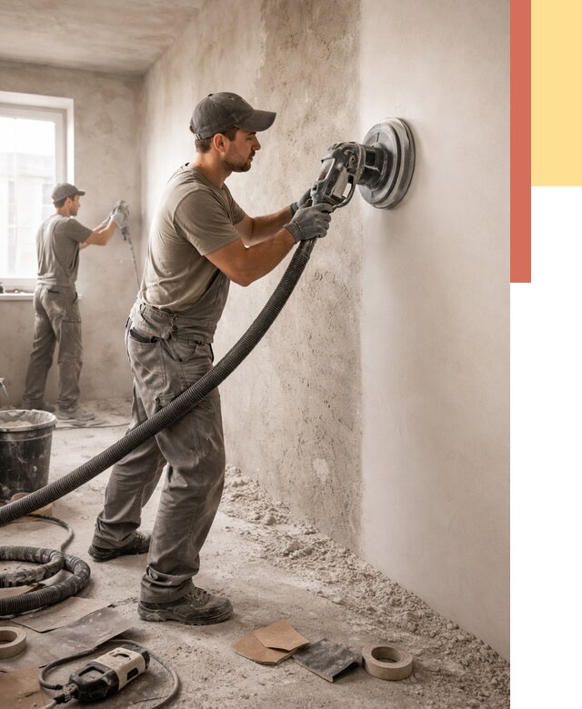 Шлифовка стен в Кушве от 1232 руб/м2 — быстро и недорого | ОТДЕЛОЧНИК-Кшв