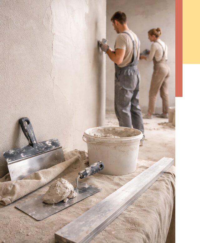 Штукатурка стен гипсовая в Кушве от 4619 руб/м2 — быстро и недорого | ОТДЕЛОЧНИК-Кшв