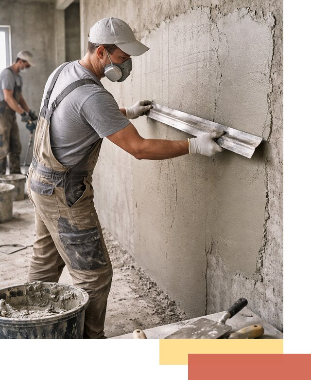 Штукатурка бетонных стен в Кушве качественно и долговечно