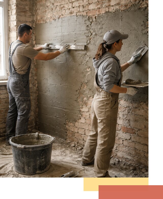 Штукатурка кирпичных стен в Кушве — качественно и надежно