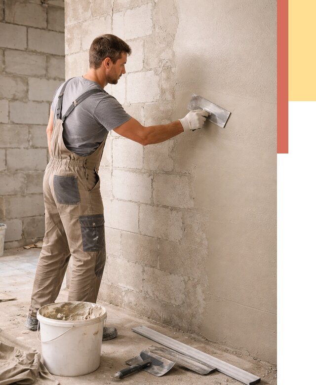 Штукатурка стен из газобетона в Кушве от 2156 руб./м2 — быстро и недорого | ОТДЕЛОЧНИК-Кшв