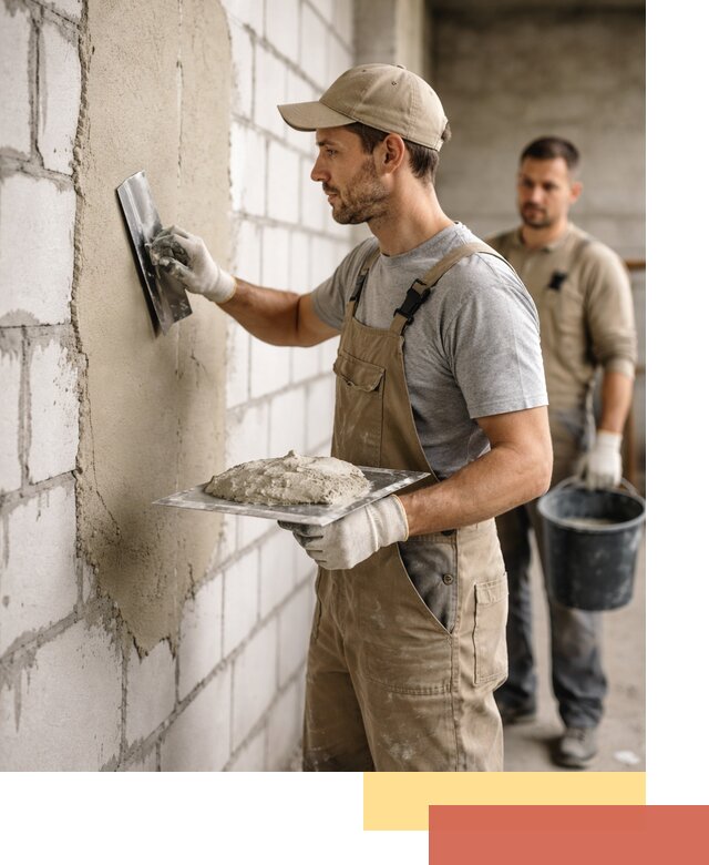 Штукатурка стен из газобетона в Кушве под ключ