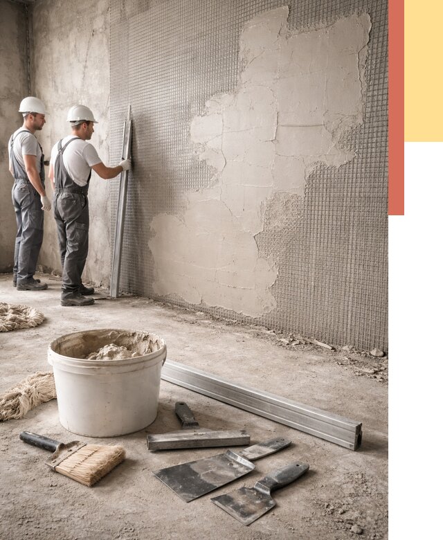 Штукатурка стен по сетке в Кушве от 5646 руб./м2 — быстро и недорого | ОТДЕЛОЧНИК-Кшв