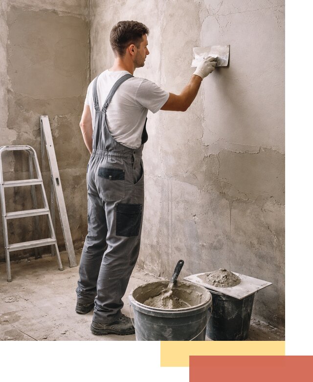 Штукатурка стен в ванной под ключ в Кушве