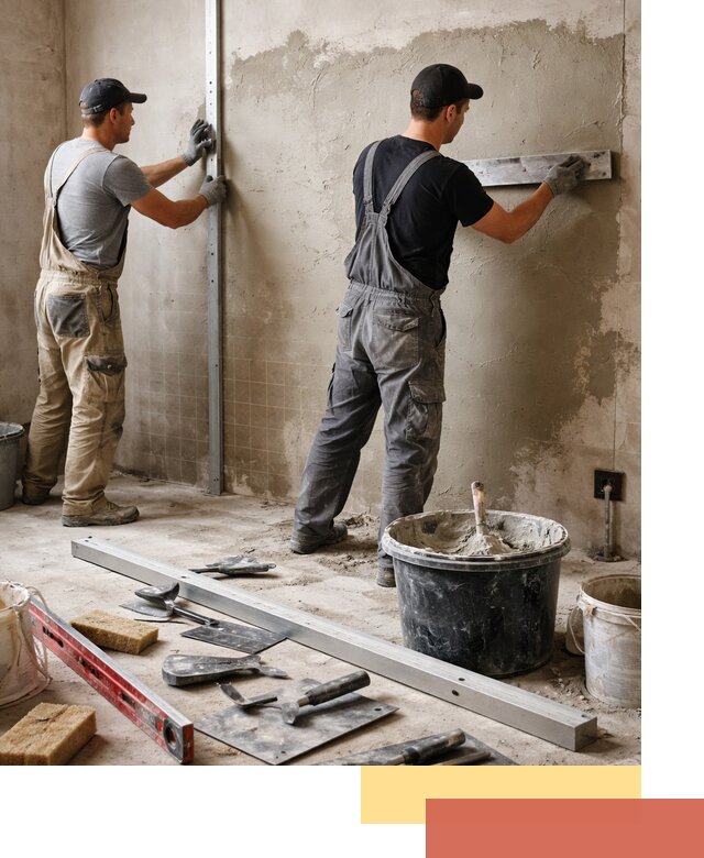 Профессиональная штукатурка стен под плитку в Кушве