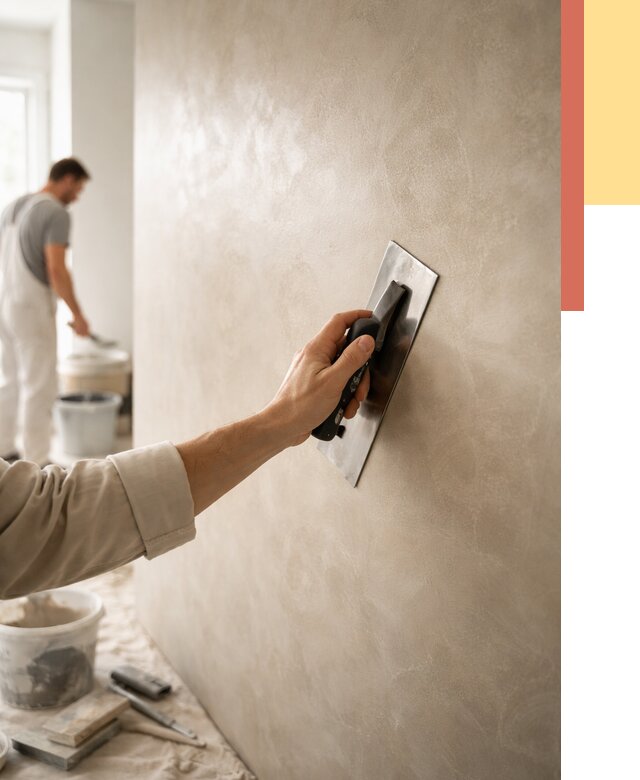 Венецианская штукатурка в Кушве от 3593 руб/м² — нанесение стен под ключ | ОТДЕЛОЧНИК-Кшв