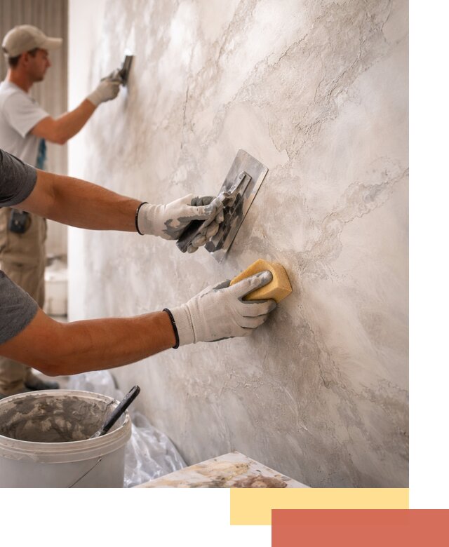 Декоративная штукатурка под мрамор в Кушве для стен и потолков