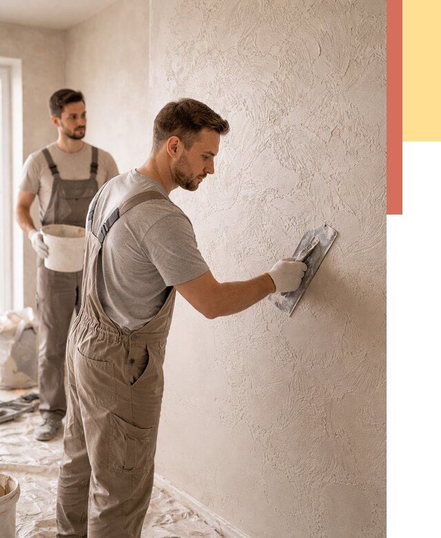 Фактурная штукатурка стен в Кушве от 4311 руб./м² — заказать под ключ | ОТДЕЛОЧНИК-Кшв