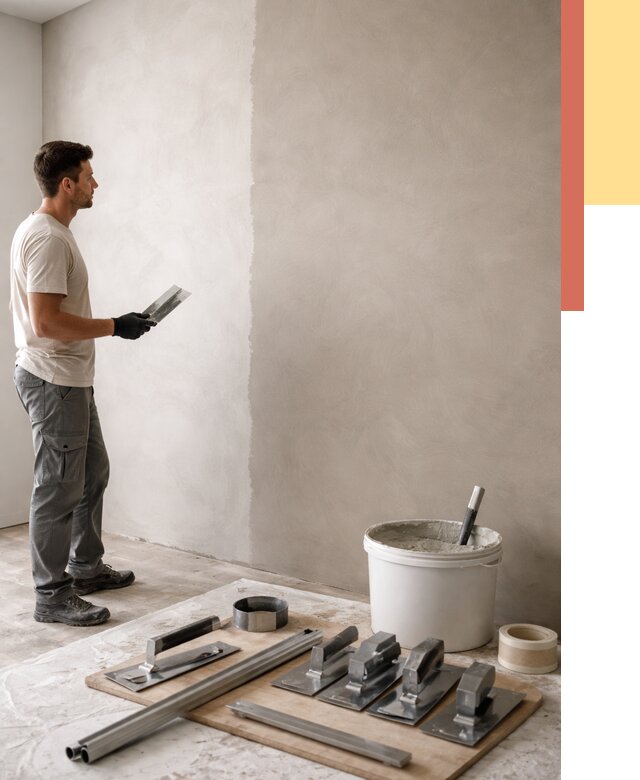 Нанесение микроцемента на стены в Кушве от 3285 руб./м2 под ключ | ОТДЕЛОЧНИК-Кшв