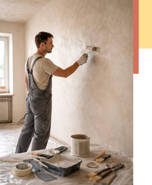 Нанесение лессирующей краски по декоративке в Кушве от 1796 руб. | ОТДЕЛОЧНИК-Кшв