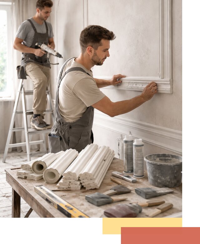 Монтаж лепнины на стены в Кушве профессионально и качественно