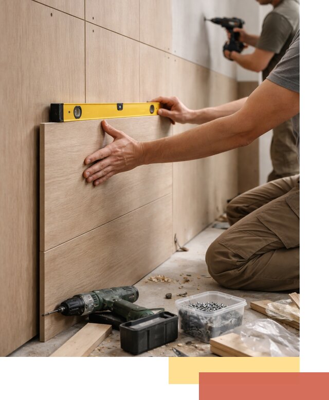 Профессиональный монтаж МДФ панелей на стены в Кушве