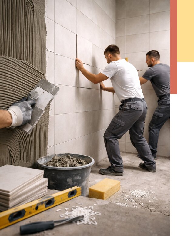 Укладка плитки на стены в Кушве от 873 руб. — качественно и недорого | ОТДЕЛОЧНИК-Кшв