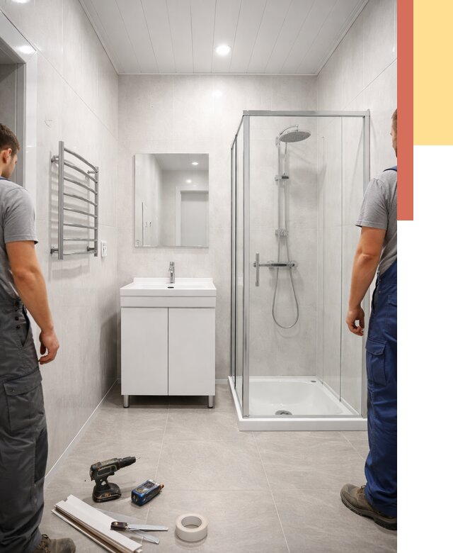 Отделка ванной комнаты панелями ПВХ в Кушве от 4619 руб. за м2 | ОТДЕЛОЧНИК-Кшв