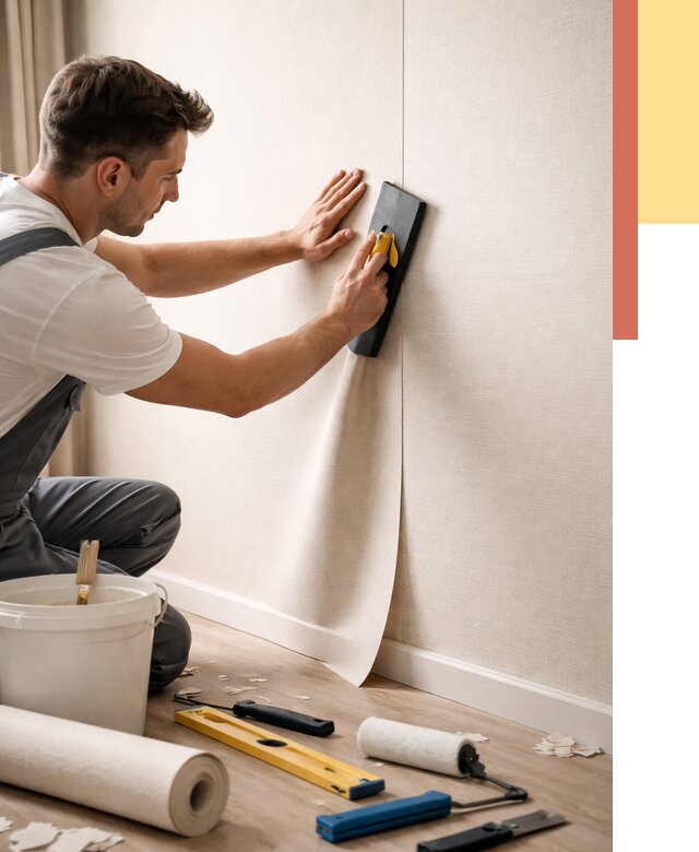 Поклейка виниловых обоев в Кушве от 4619 руб. | Быстро и недорого — ОТДЕЛОЧНИК-Кшв