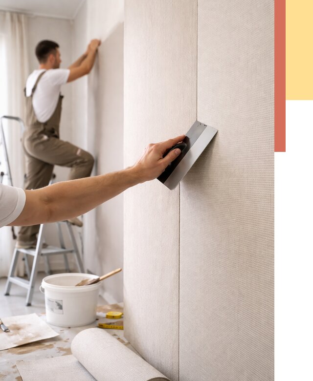 Поклейка текстильных обоев в Кушве от 4619 руб. под ключ | ОТДЕЛОЧНИК-Кшв