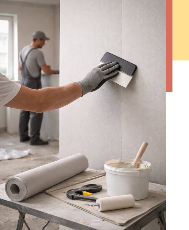 Поклейка обоев под покраску в Кушве от 3593 руб. за м2 | ОТДЕЛОЧНИК-Кшв