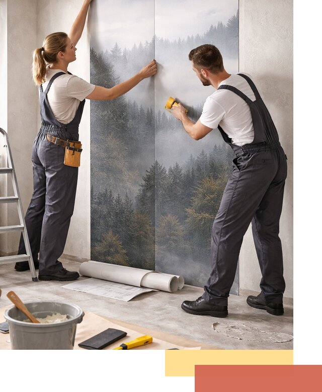 Поклейка фотообоев профессионально в Кушве под ключ