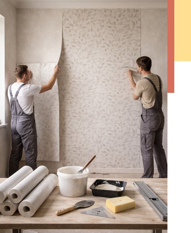 Поклейка обоев с подбором рисунка в Кушве от 3593 руб. | ОТДЕЛОЧНИК-Кшв - быстро и недорого