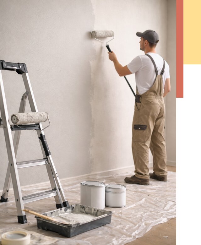 Покраска стен латексной краской в Кушве от 4619 руб. за м2 | ОТДЕЛОЧНИК-Кшв