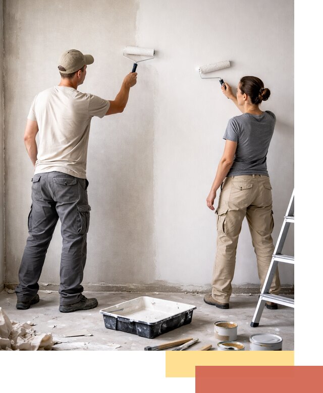 Окраска стен по стеклохолсту в Кушве качественно и долговечно