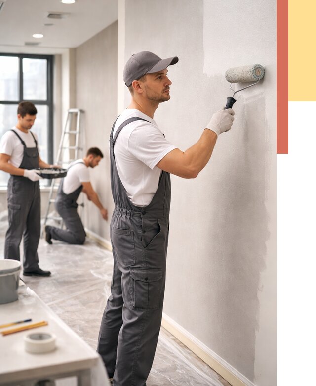 Покраска стен в офисе в Кушве от 8725 руб. — быстро и недорого | ОТДЕЛОЧНИК-Кшв