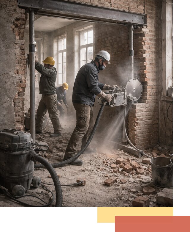 Прорезка проема в стене под дверной или оконный проем в Кушве