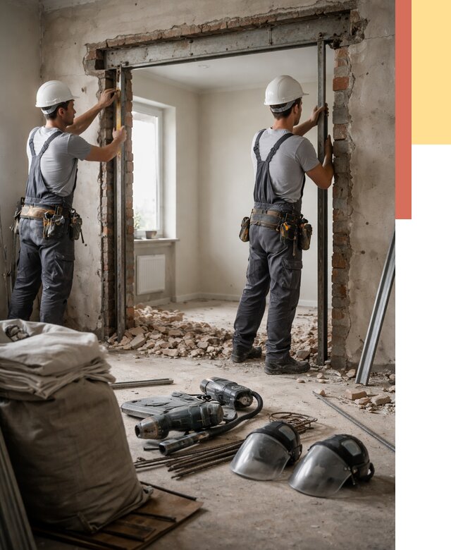 Расширение дверного проема в Кушве от 12831 руб. под ключ | ОТДЕЛОЧНИК-Кшв