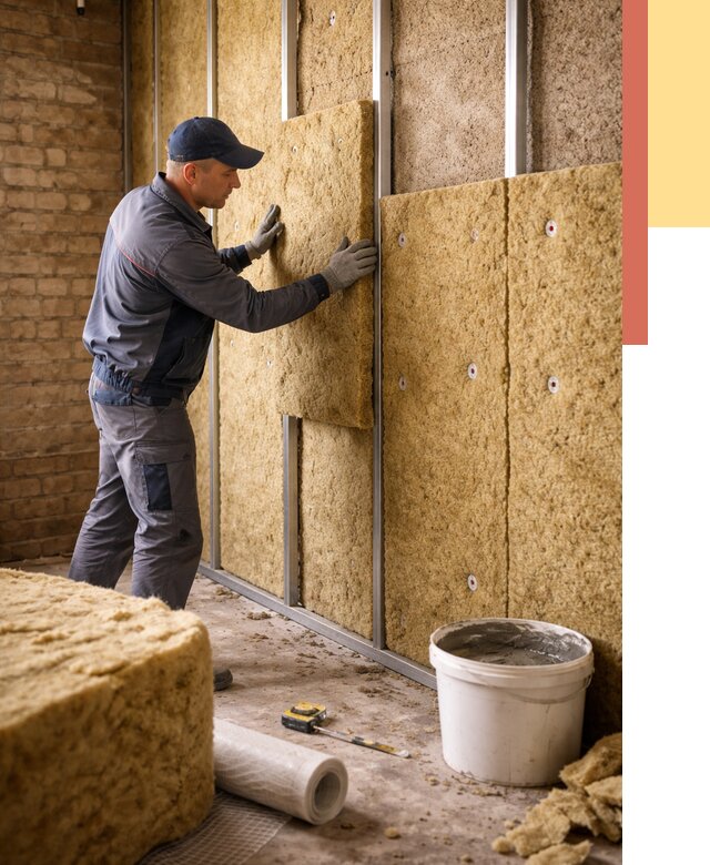 Утепление стен минватой в Кушве от 1386 руб./м2 — недорого и быстро | ОТДЕЛОЧНИК-Кшв