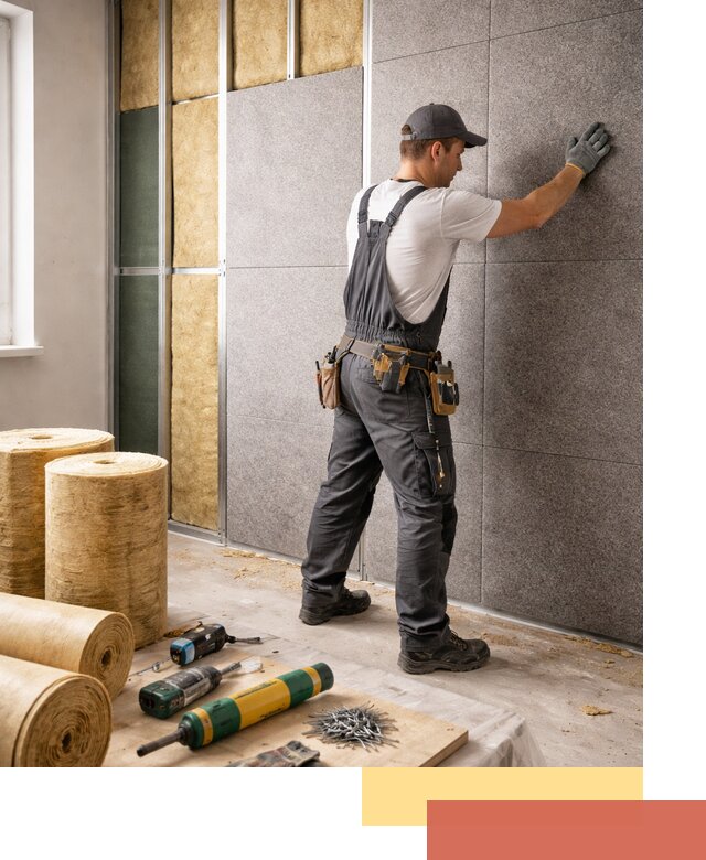 Профессиональная шумоизоляция стен в Кушве для квартиры и офиса