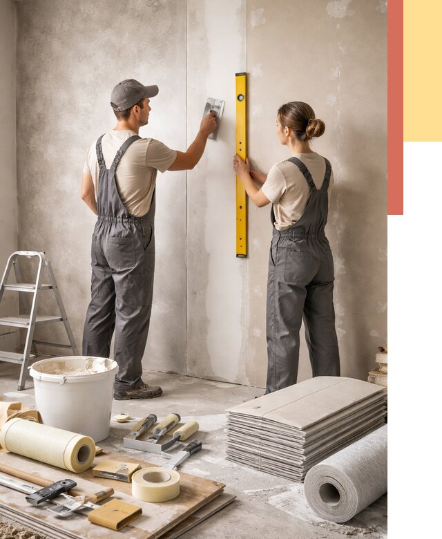 Отделка стен в Кушве от 1540 руб/м² — недорого, быстро, под ключ | ОТДЕЛОЧНИК-Кшв