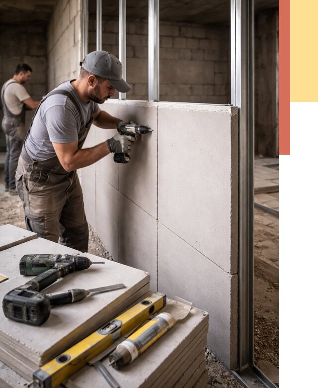 Кладка влагостойких перегородок ПГП в Кушве от 1232 руб. под ключ | ОТДЕЛОЧНИК-Кшв