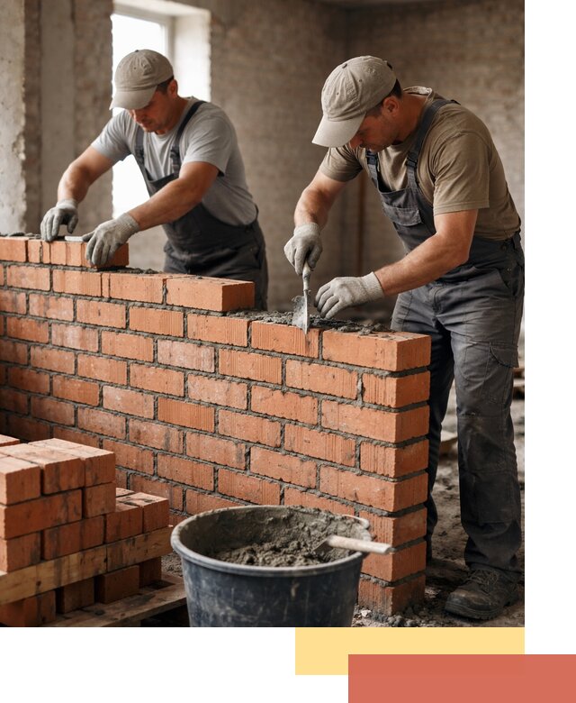 Кладка кирпичных перегородок под ключ в Кушве