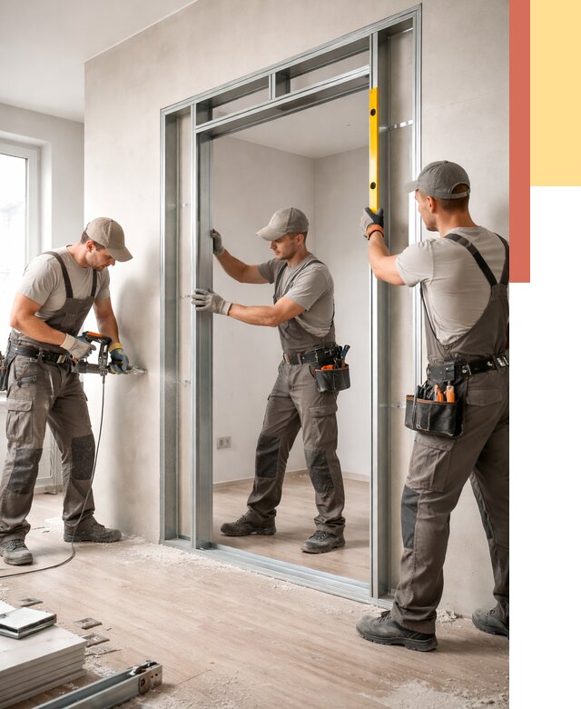 Устройство дверного проема в перегородке в Кушве от 4619 руб. под ключ | ОТДЕЛОЧНИК-Кшв