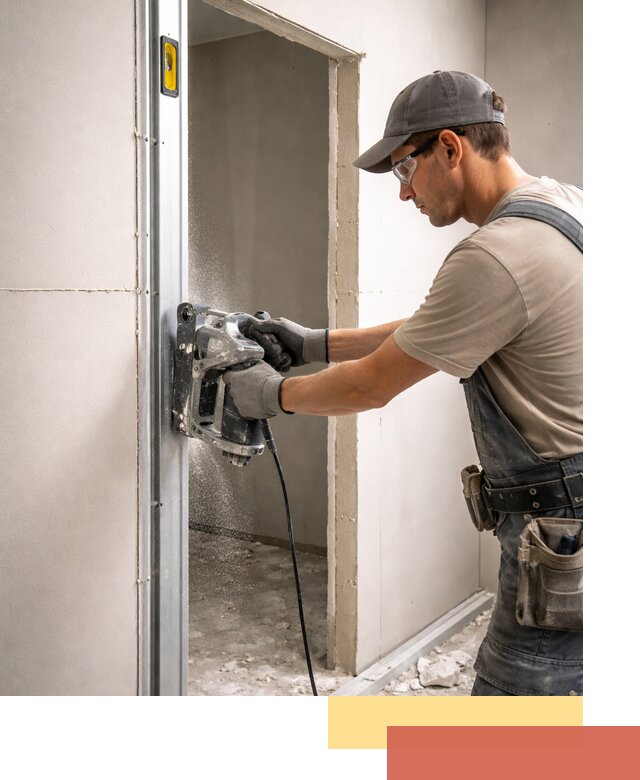 Устройство дверного проема в перегородке в Кушве