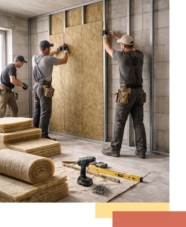 Шумоизоляция перегородок из блоков в Кушве — монтаж и защита шумоизоляцией