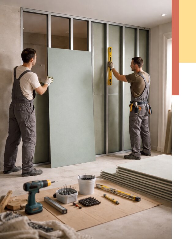 Перегородка из влагостойкого гипсокартона в Кушве от 4927 руб. — монтаж под ключ | ОТДЕЛОЧНИК-Кшв