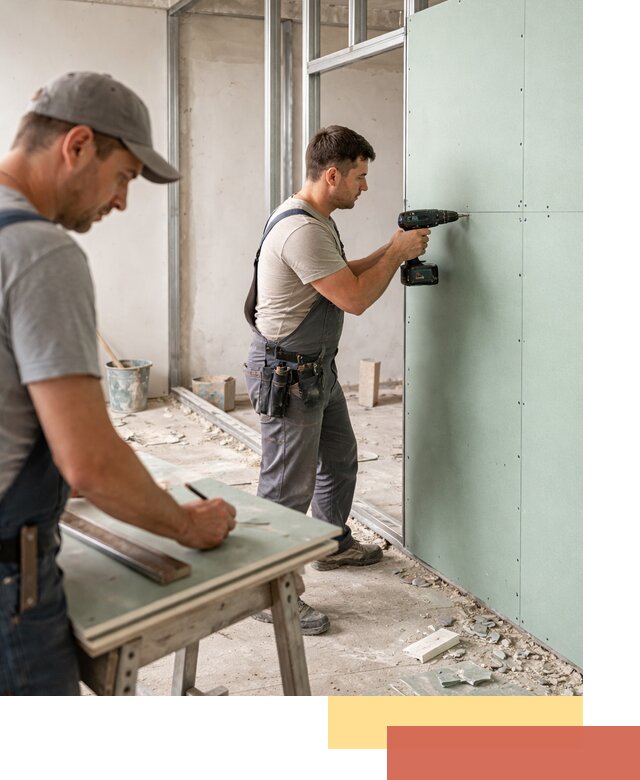 Перегородки из влагостойкого гипсокартона под ключ в Кушве