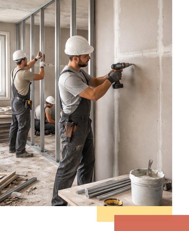 Перегородки из огнестойкого гипсокартона в Кушве под ключ