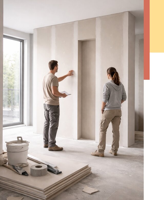 Зонирующая перегородка из гипсокартона в Кушве от 2874 руб. под ключ | ОТДЕЛОЧНИК-Кшв