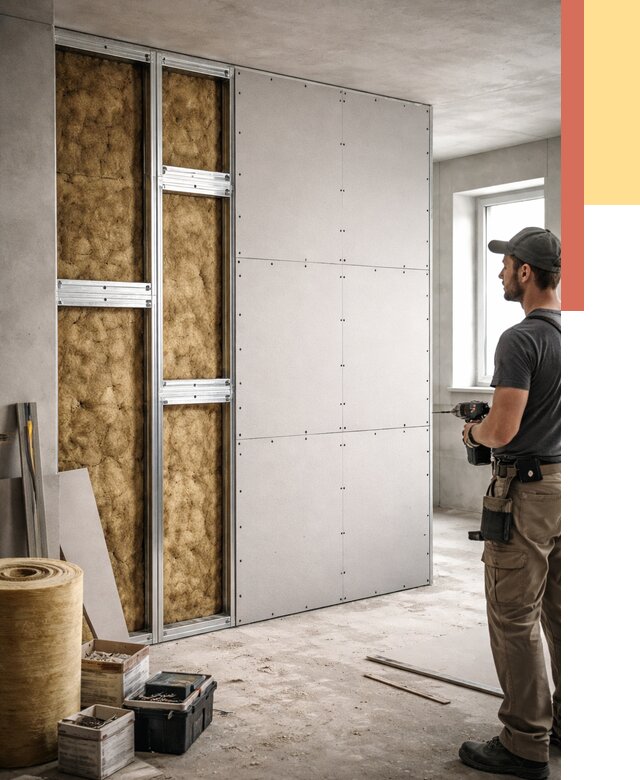 Усиленная перегородка под навеску в Кушве от 13139 руб. — монтаж под ключ | ОТДЕЛОЧНИК-Кшв