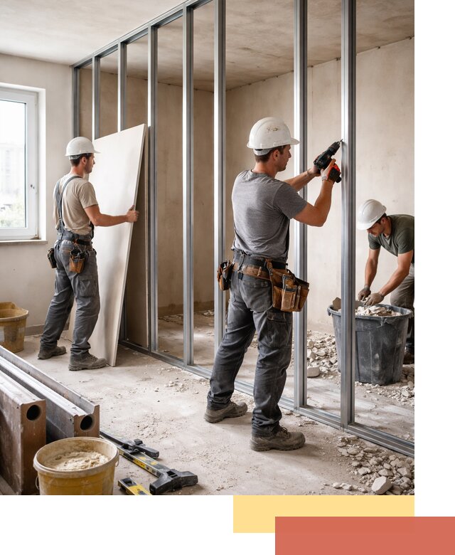 Перенос гипсокартонной перегородки в Кушве профессионально и быстро